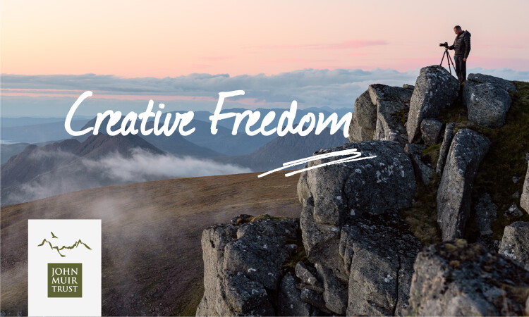 Creative Freedom logo on photo of Stephen Breslin by Stephen Blake 