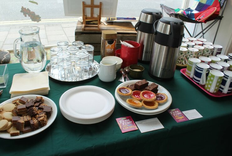 Food spread at fundraising event