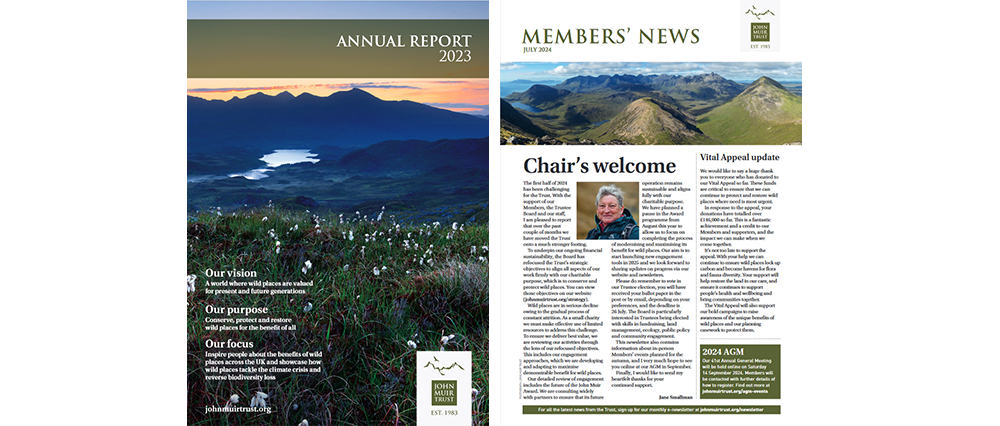 Members' News July 2024 & Annual Report 2023 covers