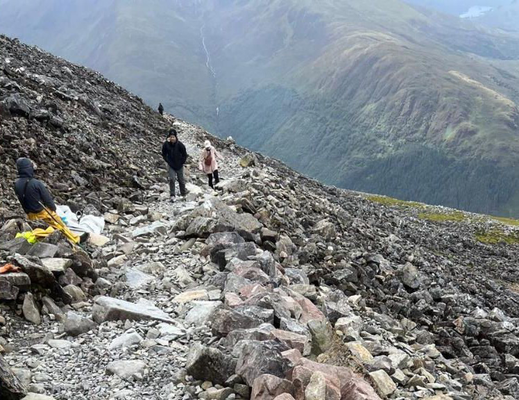 Ben Nevis path repairs - completed 