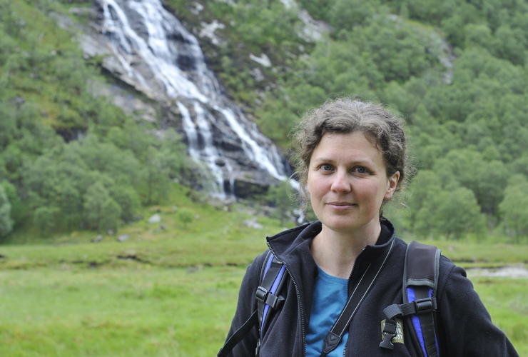 Ali Austin at Steall Falls