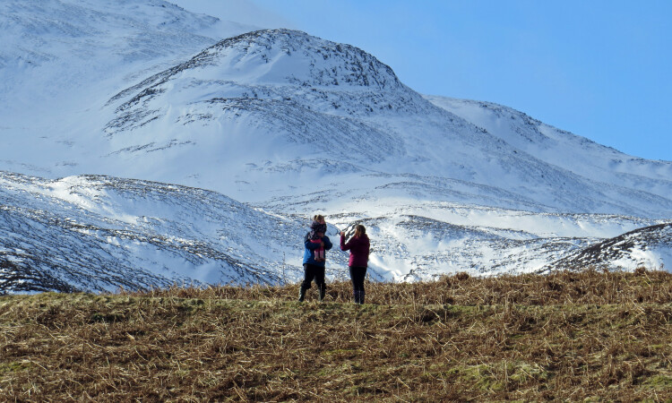 Walking at Schiehallion - family